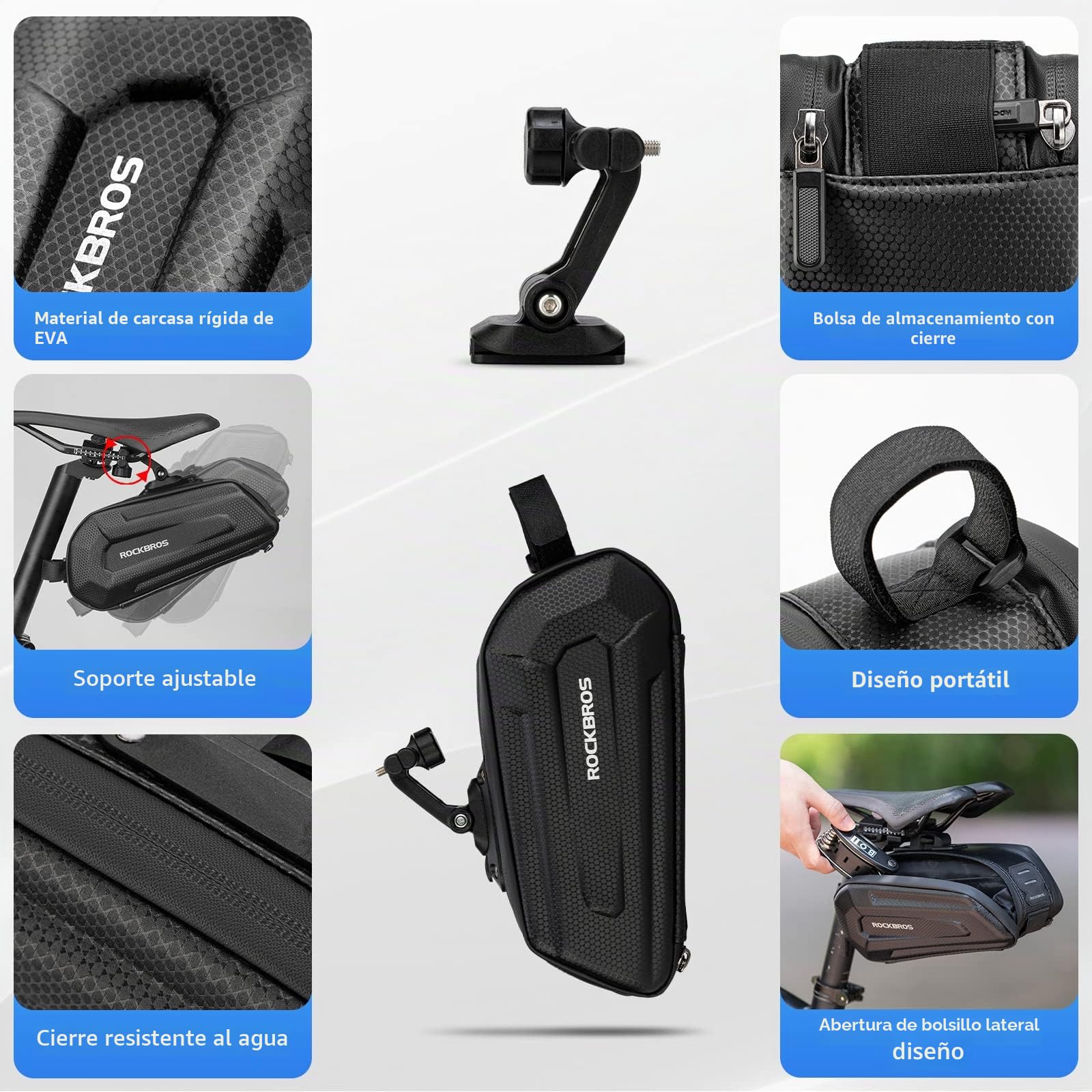 Rockbros – Bolsa de sillín de Bicicleta para Bicicleta (1,8 L)