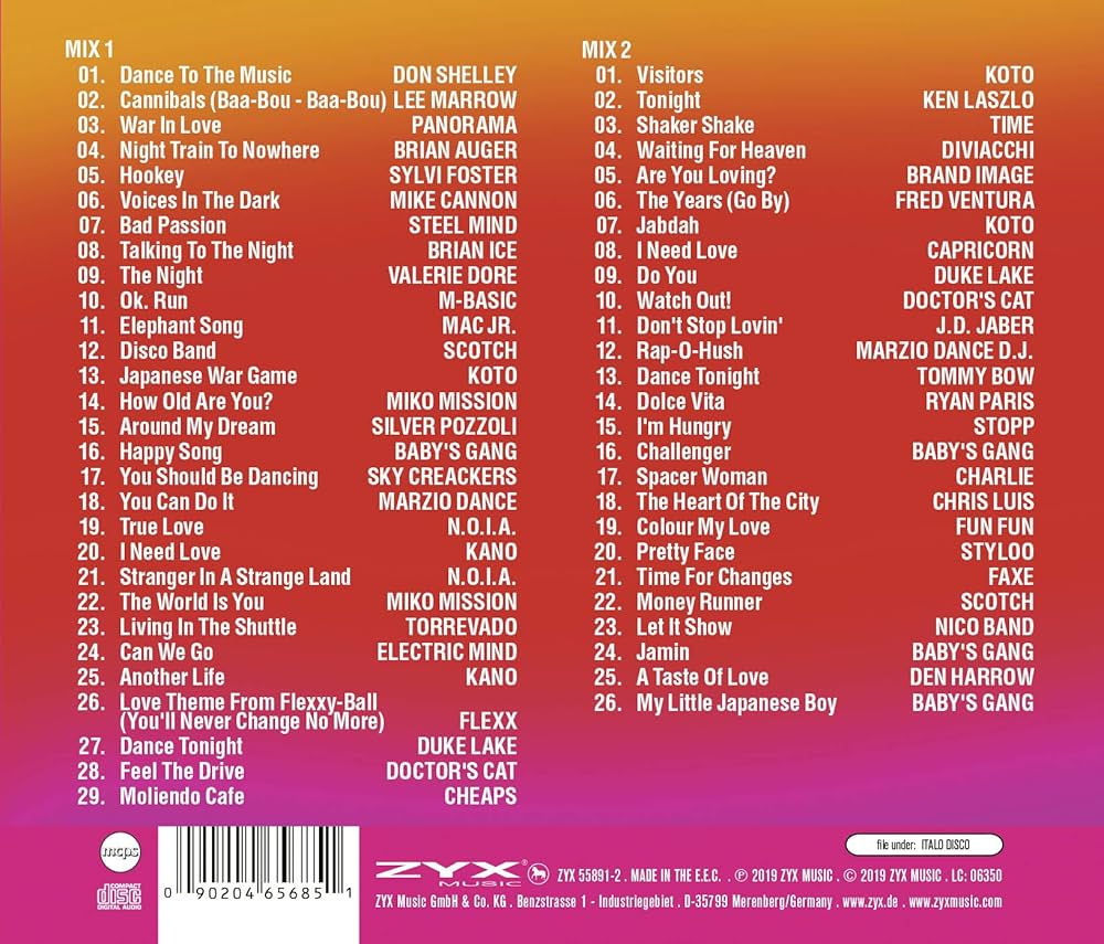 Amazon.co.jp: Zyx Italo Disco Boot Mix: ミュージック