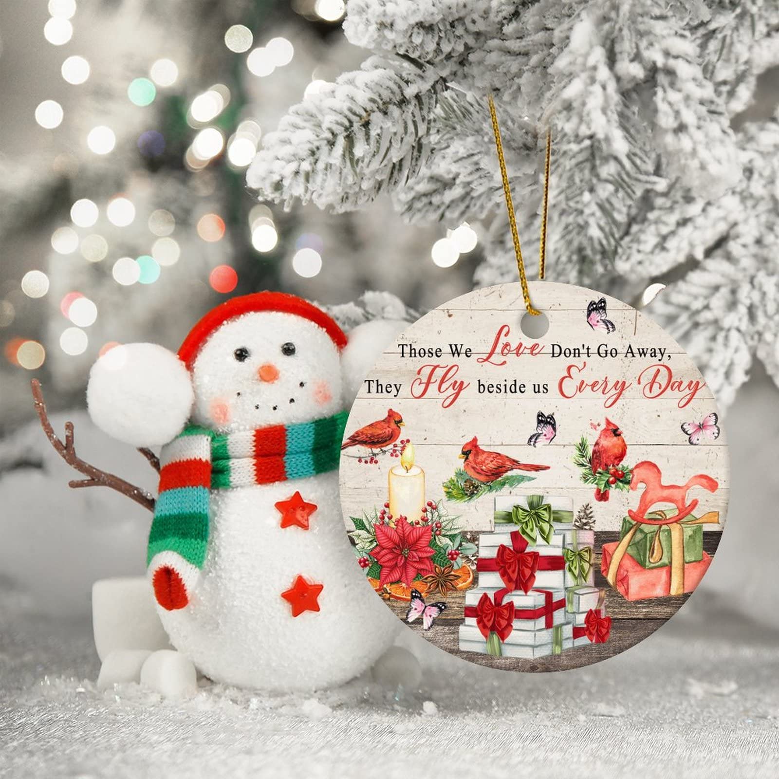 Funny Christmas Ornament - Ceramic Humorous Design For Tree, Office, Bar & Home Decor