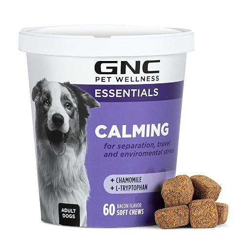 GNC for Pets Essentials - Suplementos masticables suaves para perros  60 unidades con sabor a pollo, suplementos masticables suaves para calmar y