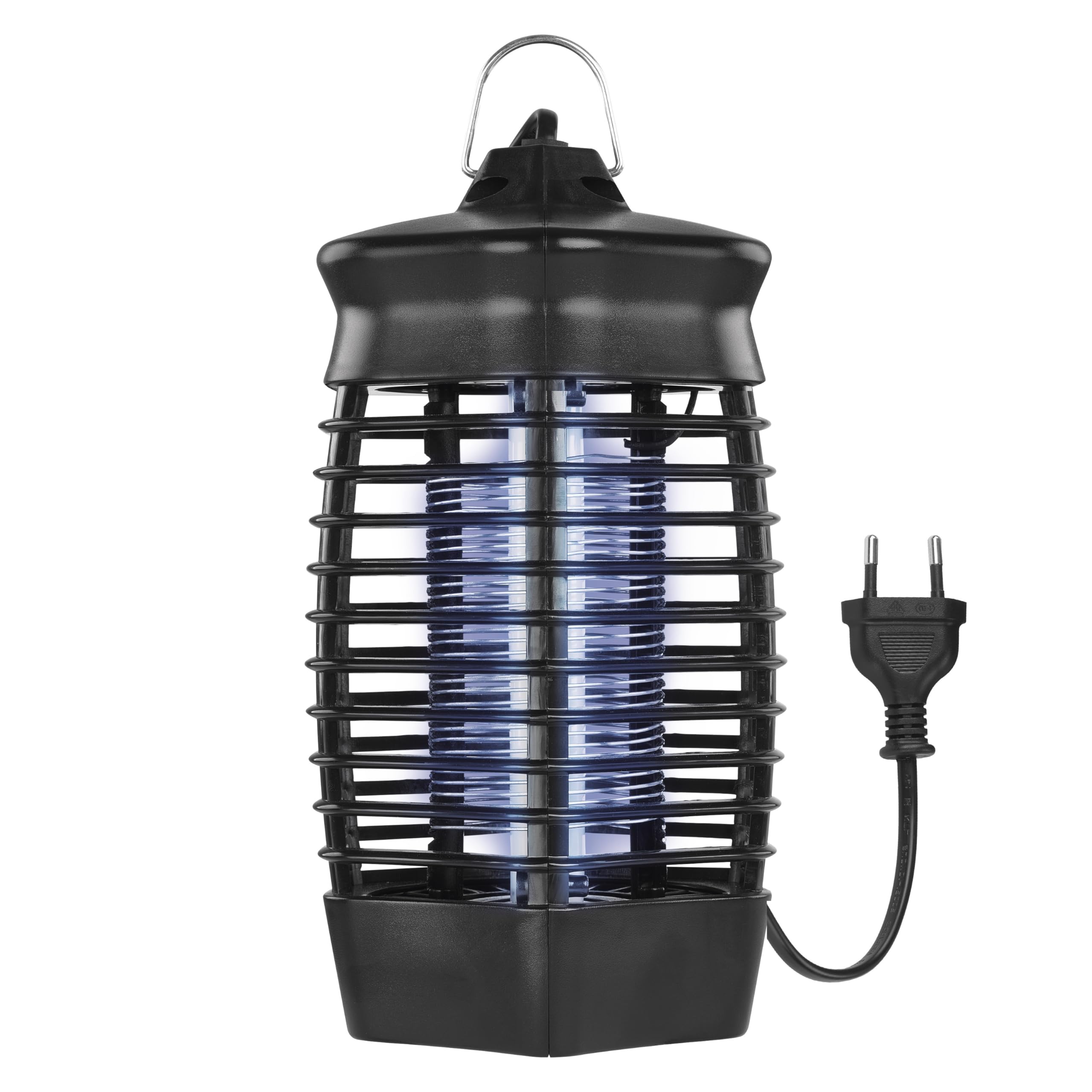 EMOS Lampa owadobójcza z rurą LED 3,3 W UV-A, przewód zasilający o długości 1,2 m (230 V), lampa UV do postawienia lub zawieszenia, elektryczna pułapka na muchy, nadaje się do wnętrz i na taras