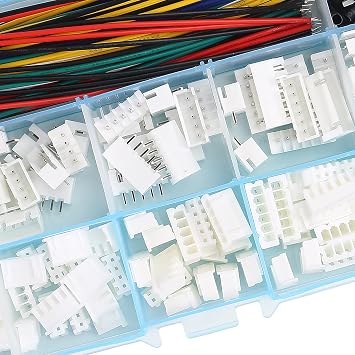 JST-XH 2.54mm Connector Socket Kit with Pre-Crimped 2.54mm Male and Female Cable Wire 2/3/4/5/6/7 Pin Housing JST Connector Adapter Plug JST-XH Terminal Wires Cables Socket Connectors Kit