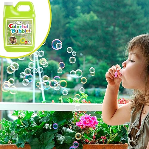 Miniatura 5 de Lulu Home Solución concentrada de burbujas, solución de recarga de burbujas de 1 l33.8 onzas para máquina de burbujas para niños, varita de burbujas