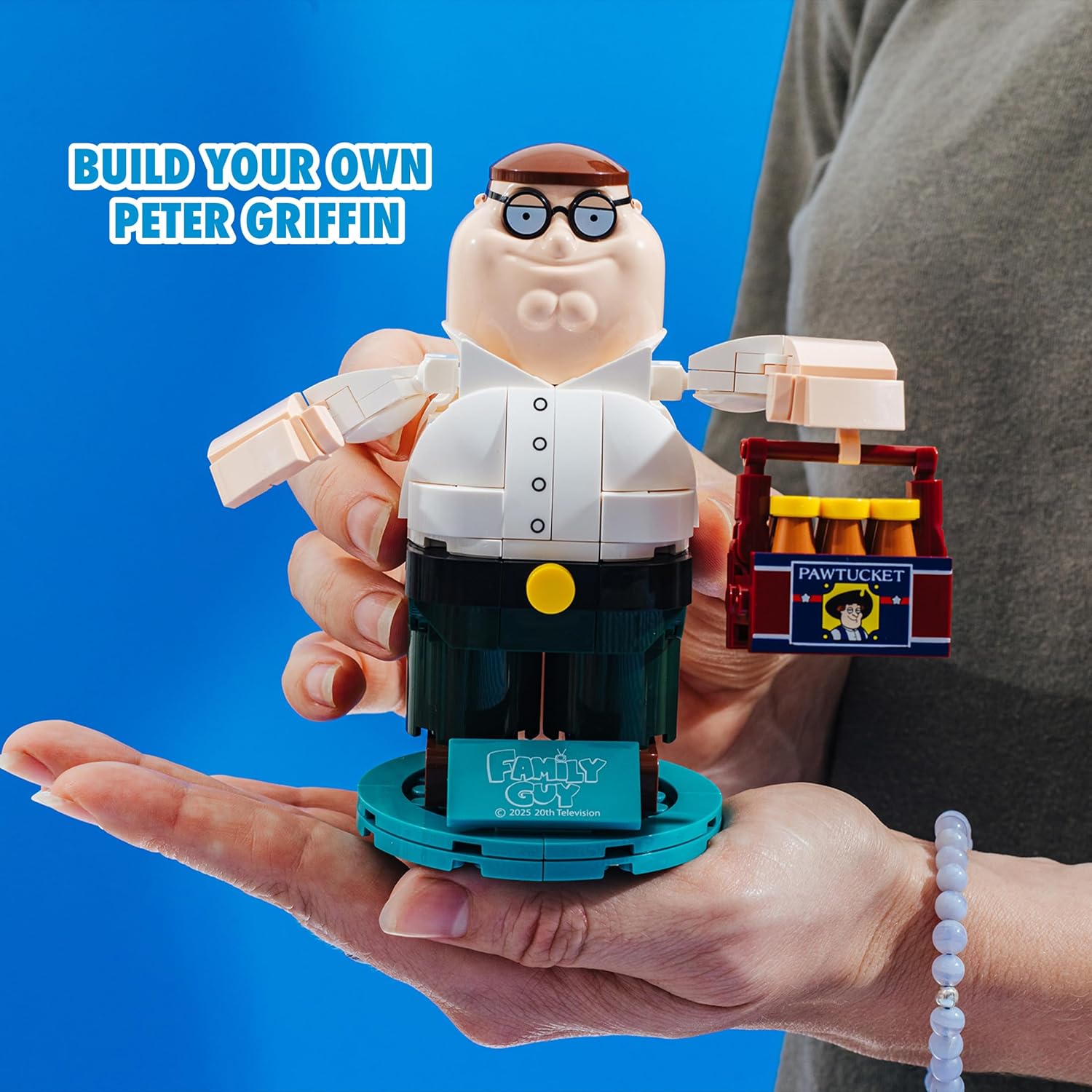 Brickcraft Family Guy Peter & Brian Griffin 2 Pack Building Kit, Construction Toy Figures, TV Show Collectible Display Set, Memorabilia Gift for Adult Fans, Teens, Room or Desk Decor and Kids & Gamers