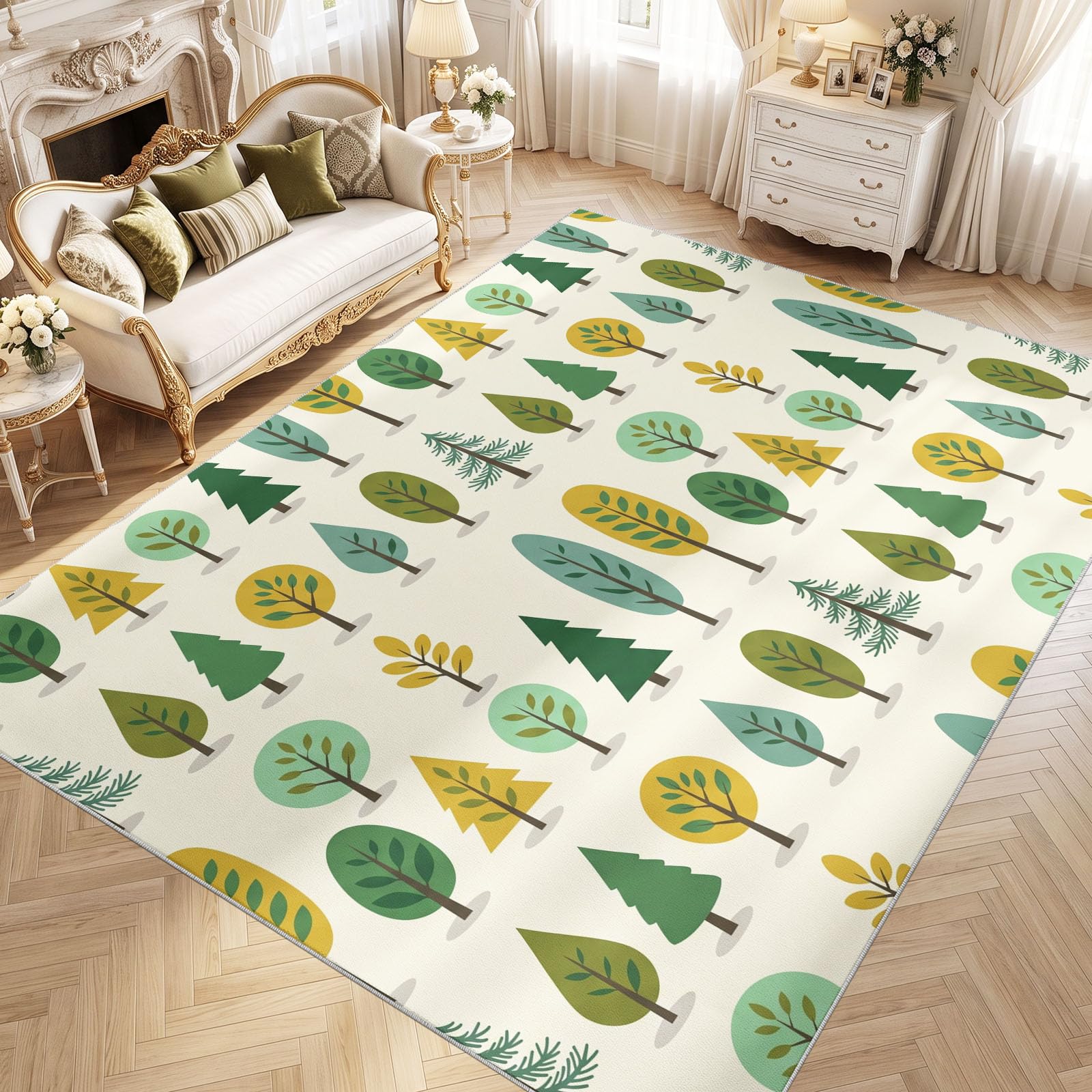 Tappeto per la camera dei bambini, tappetino morbido con Nordic Minimal