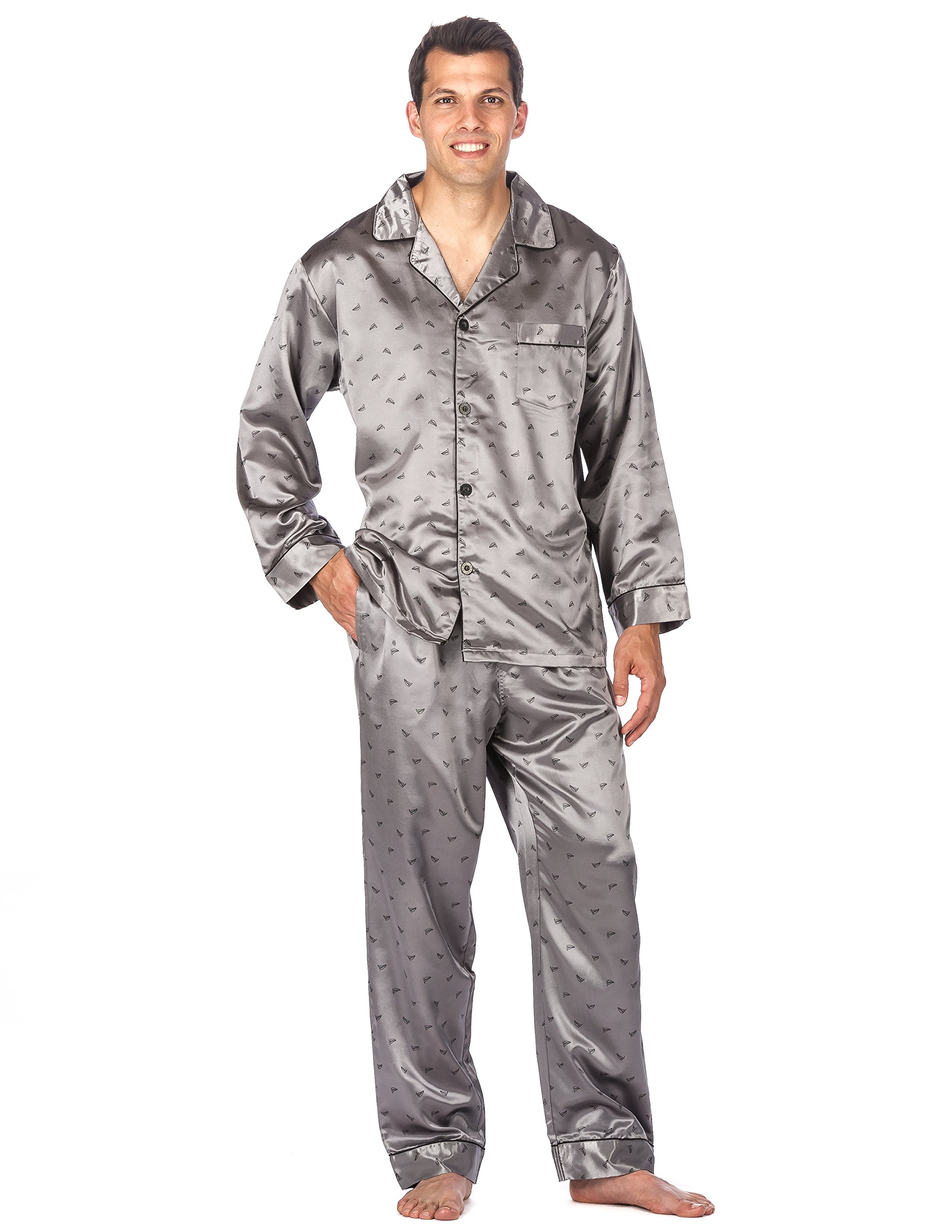 Noble Mount Satin Pajamas for Men - Silky Pajama Set for Men