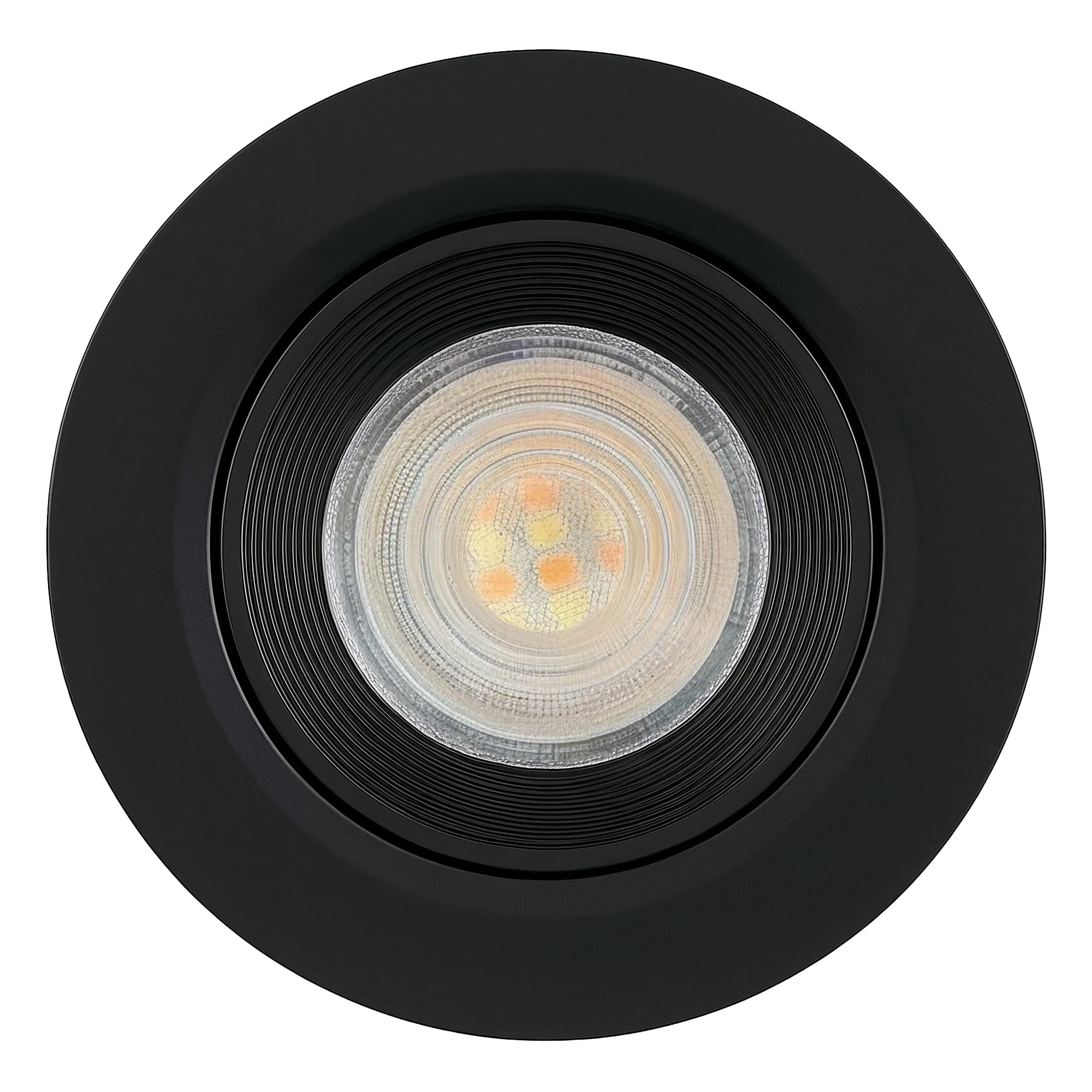 SSC-LUXon VIONA - Set di 10 faretti a LED da incasso, piatti, orientabili, colore nero, bianco caldo, bianco neutro, luce diurna