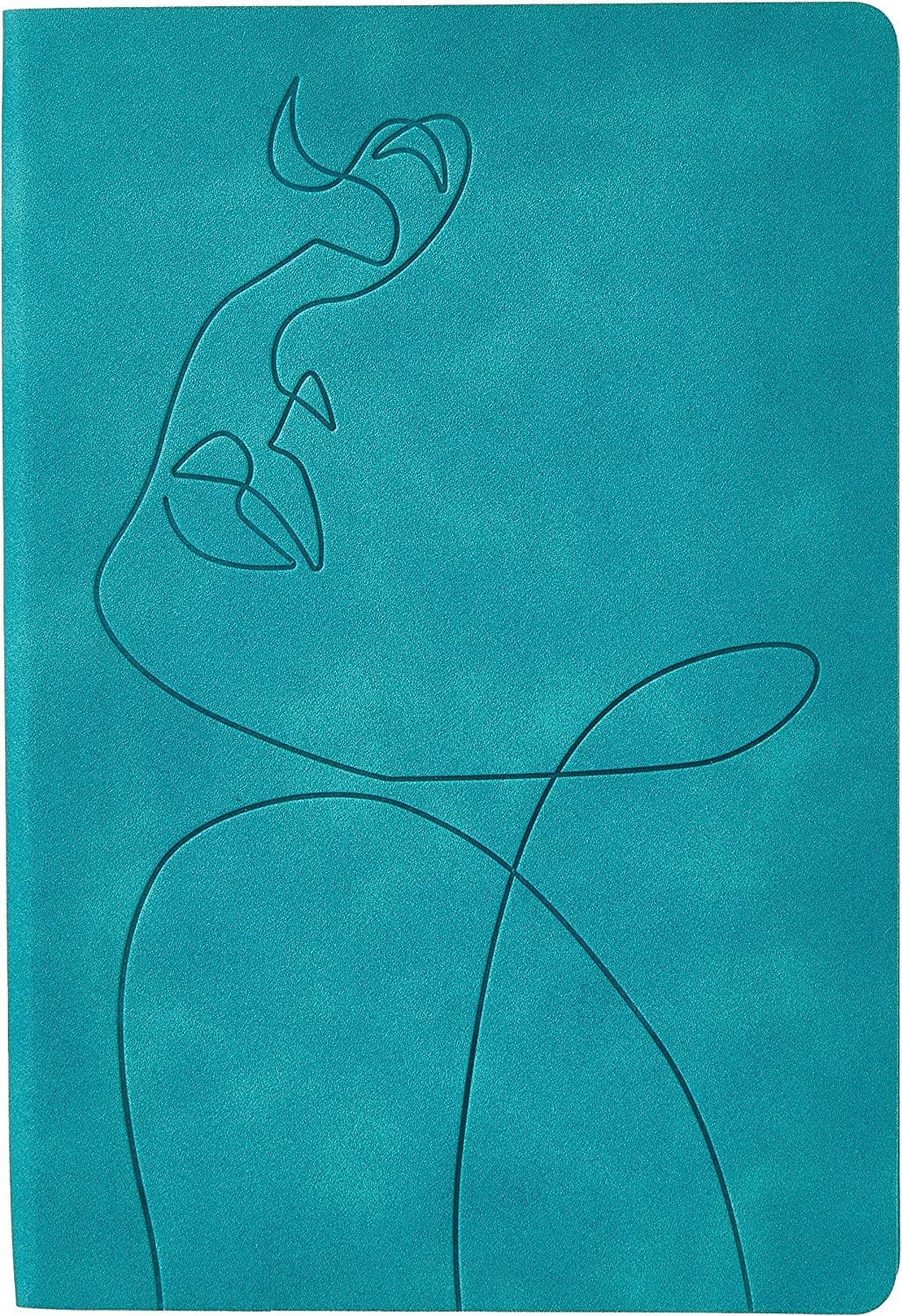 Deli EN126L GN A5 80gsm Leather Cover 96 Sheets Notebook