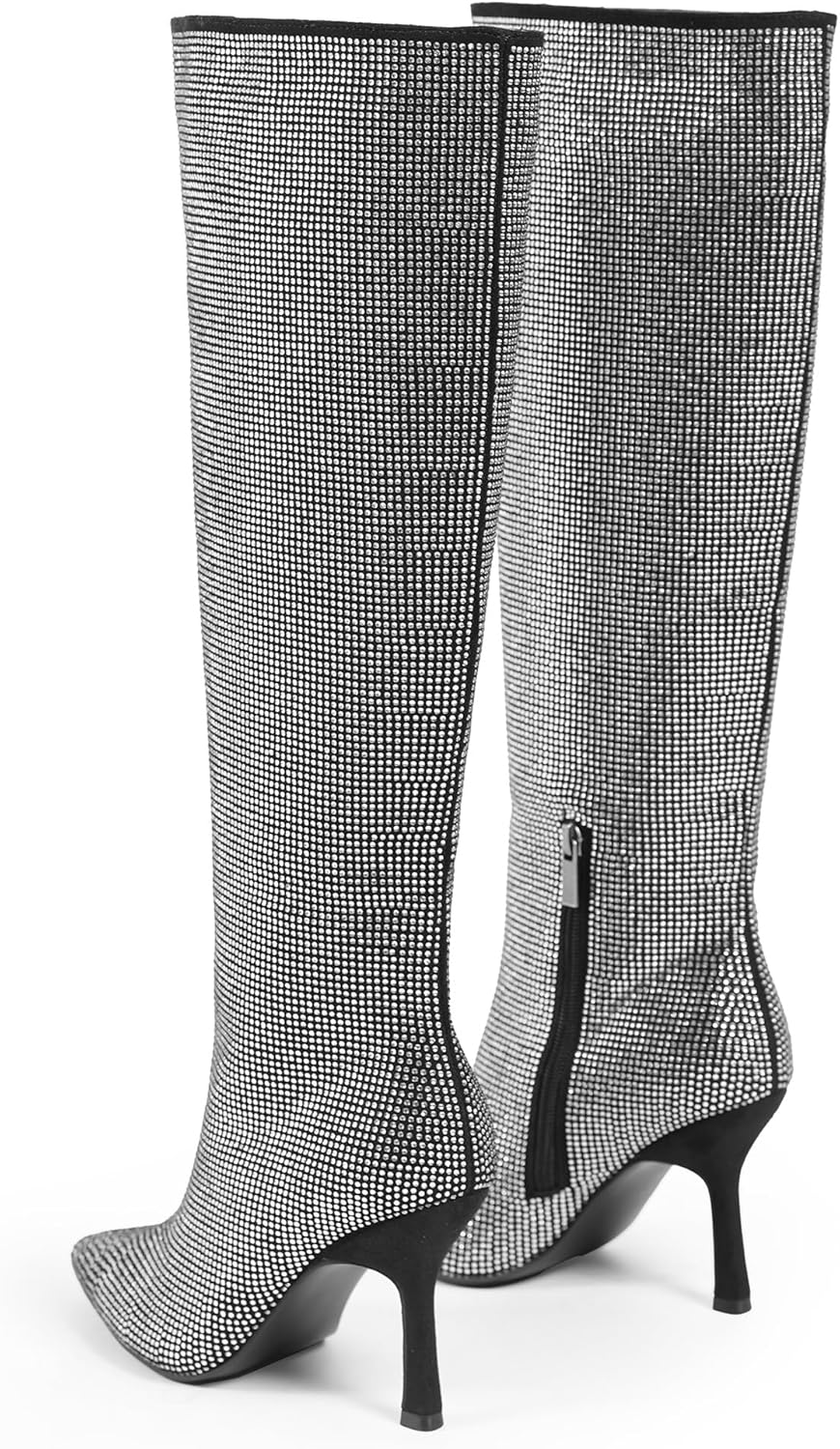 Women Knee High Boots 3 In Stiletto Heel Pointed Toe Tall Side... - Picture 35 of 40
