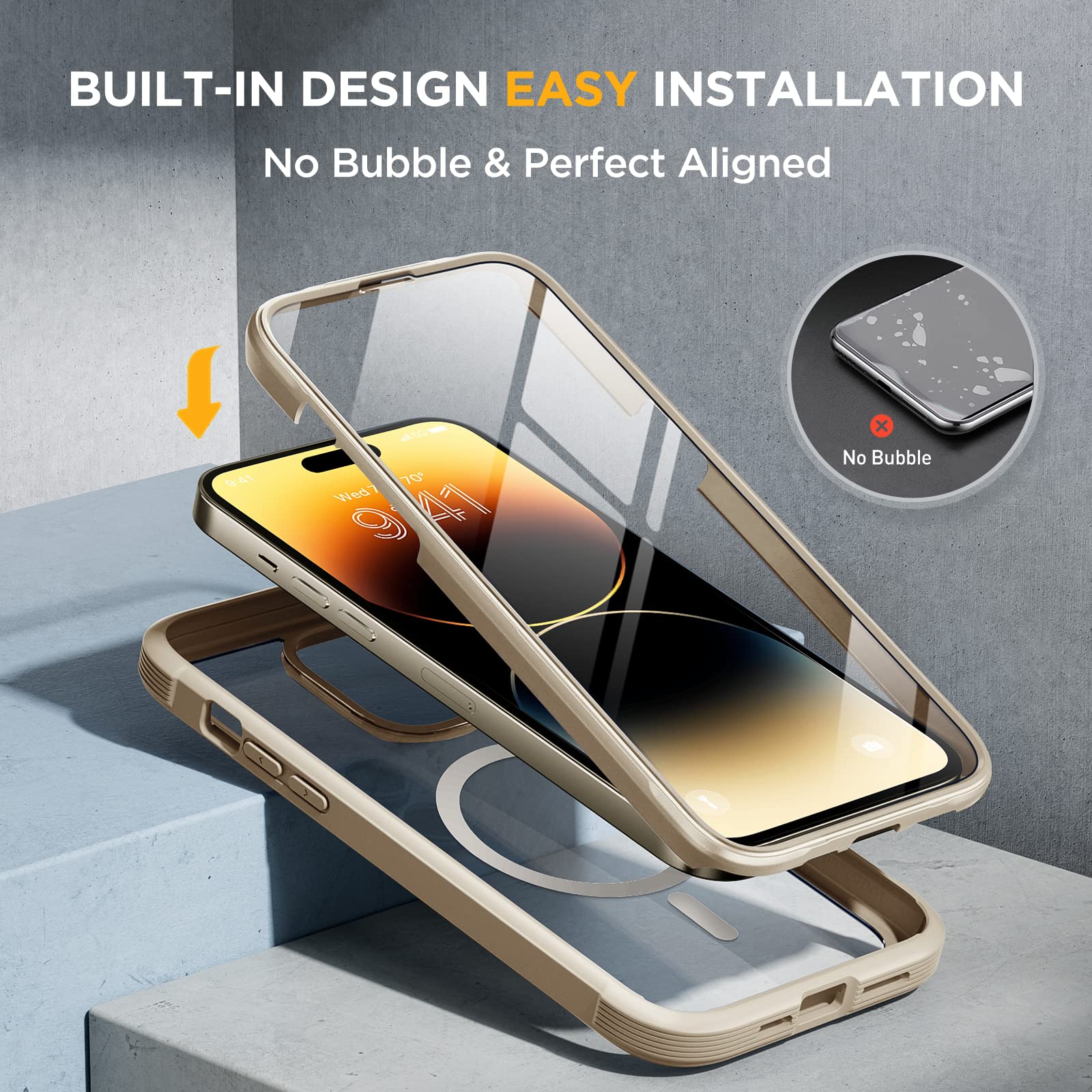 Amazon.co.jp: Miracase ガラスシリーズ iPhone 14 Pro Max用ケース