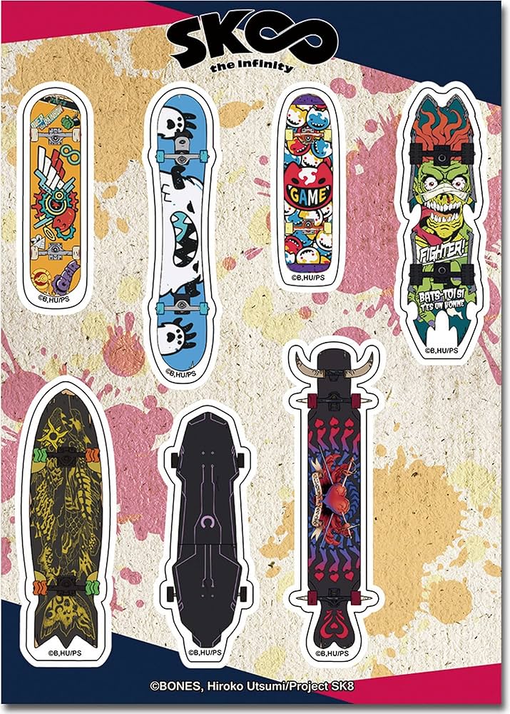 Amazon.com: Sk8 The Infinity - Skateboard Sticker Set : Toys
