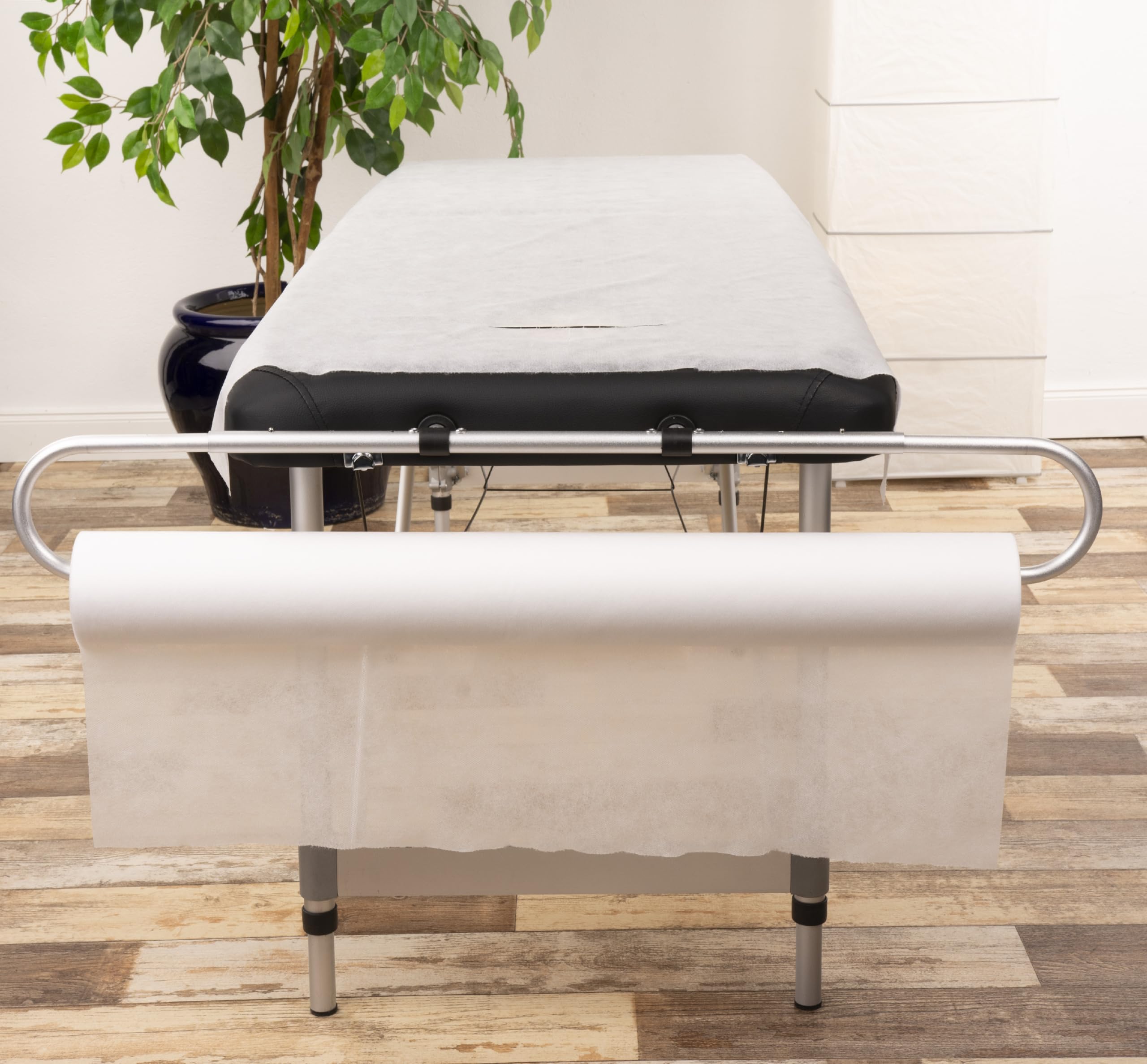 Massageliegenauflage mit Kreuzschlitz auf Rolle, Liegenauflage aus PP-Vlies, Weiß 80 x 190 cm, mit Perforation ca. 50 Abrisse 1 Rolle