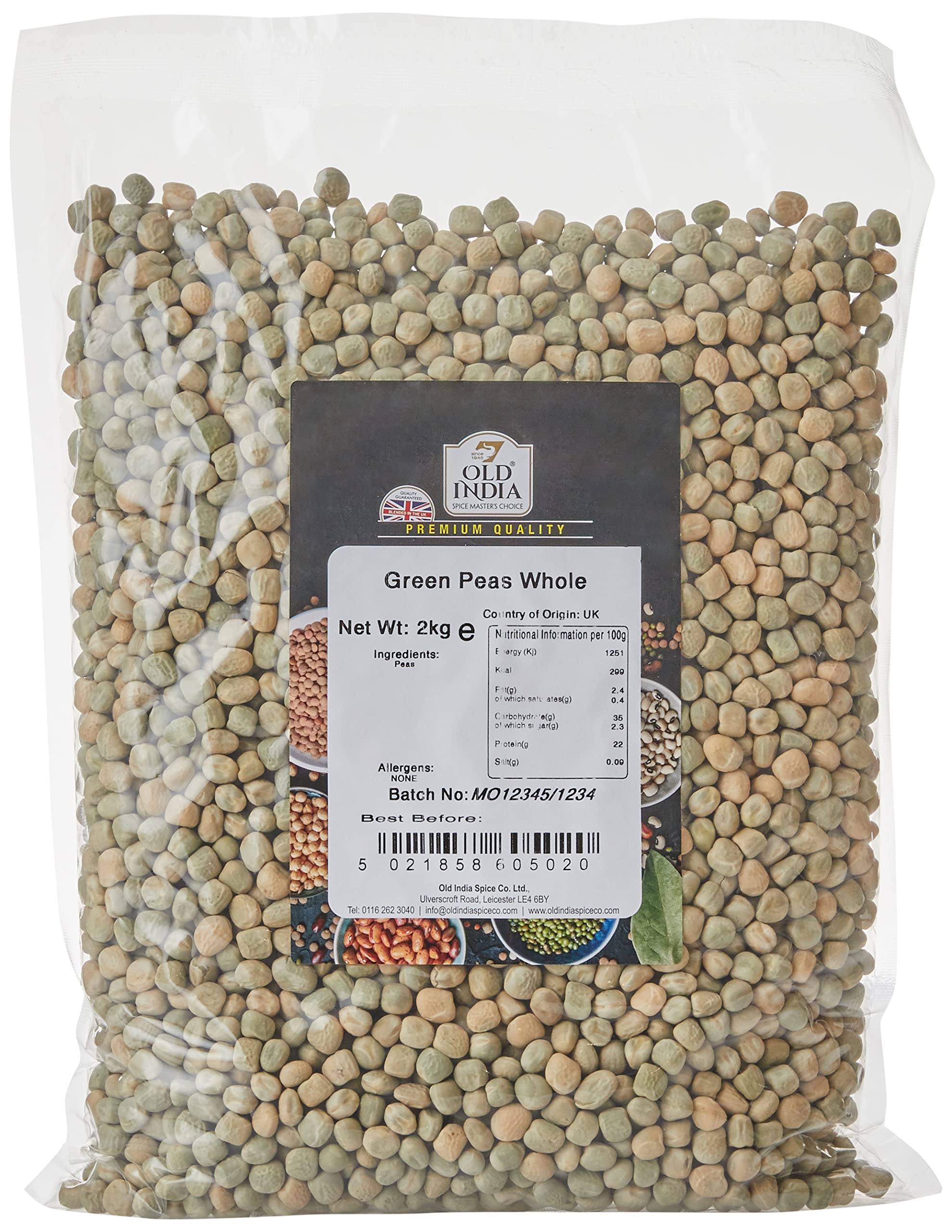 Old India Green Peas Whole 2kg