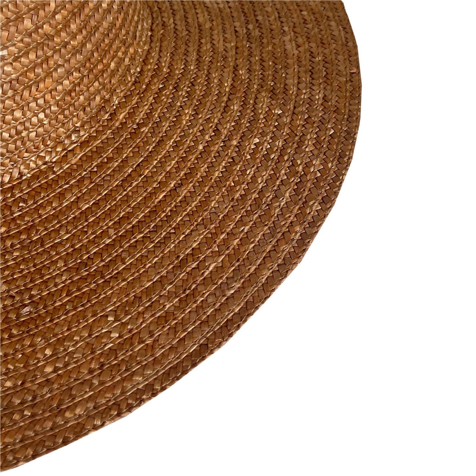 Generico Cappello di Paglia a Tesa Larga Intrecciato a Mano - Cappello Estivo con Protezione UV, Cappello da Spiaggia Pieghevole da Viaggio