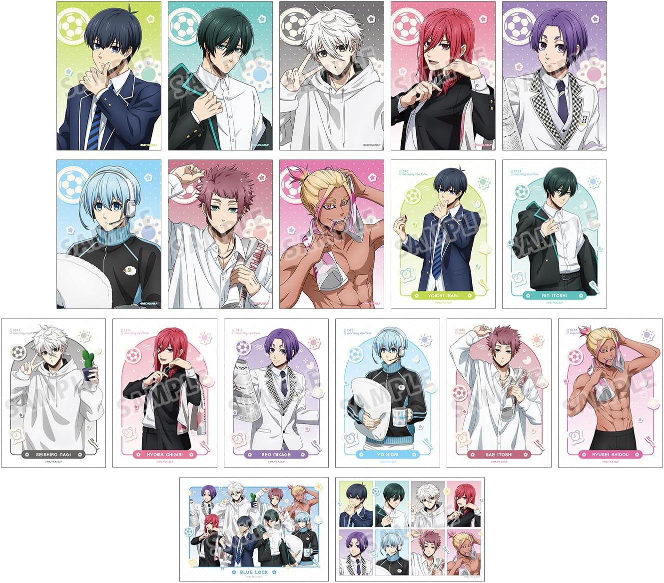 TV Anime Blue Rock Drawing Down Morning Routine Ver. Trading Bromide Box of 18
