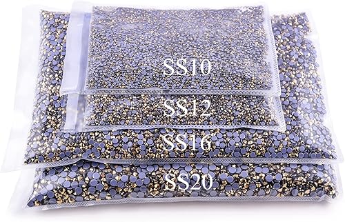 Miniatura 6 de BLINGINBOX 14400 diamantes de imitación termoadhesivos SS6-SS20 con parte trasera plana de vidrio de gran cantidad, piedras de cristal de strass