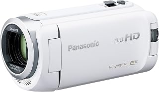 【整備済み品】 パナソニック HDビデオカメラ W585M 64GB ワイプ撮り 高倍率90倍ズーム ホワイト HC-W585M-W