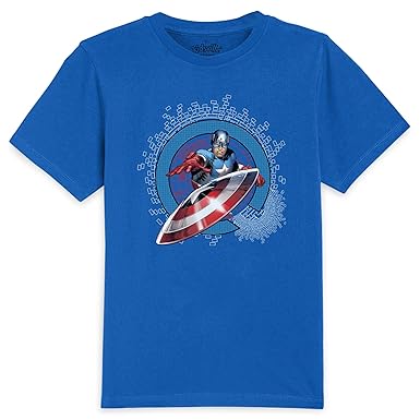 Kidsville Captain America Featured Red Tshirt for Boys