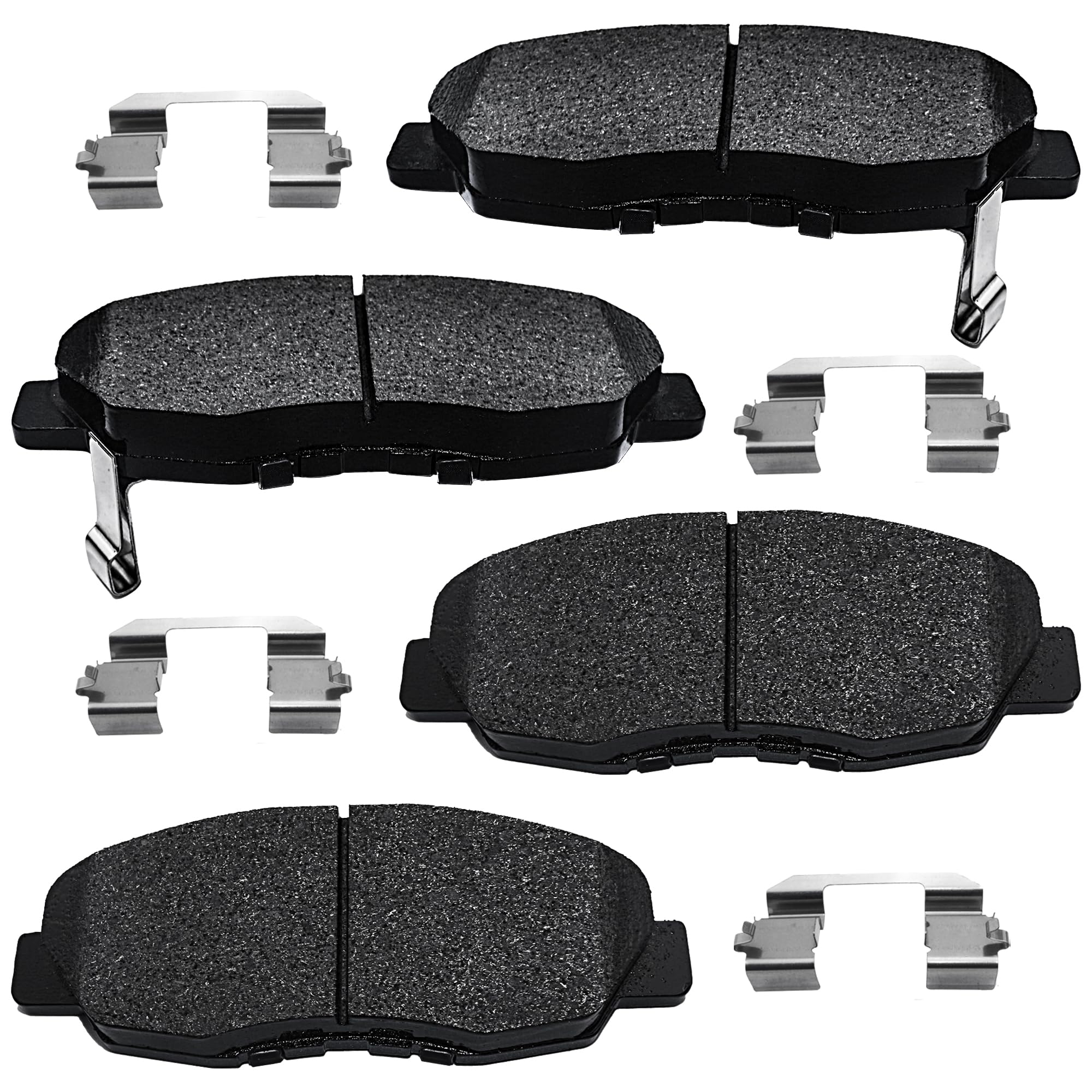 Front Brake Pads Set Compatible with 1997-2005 Acura EL, 1996-2011 Honda Civic, 1998-2002 Honda Accord, 2010-2014 Honda Insight Automotive Replacement Brake Pads Semi-Metallic D465
