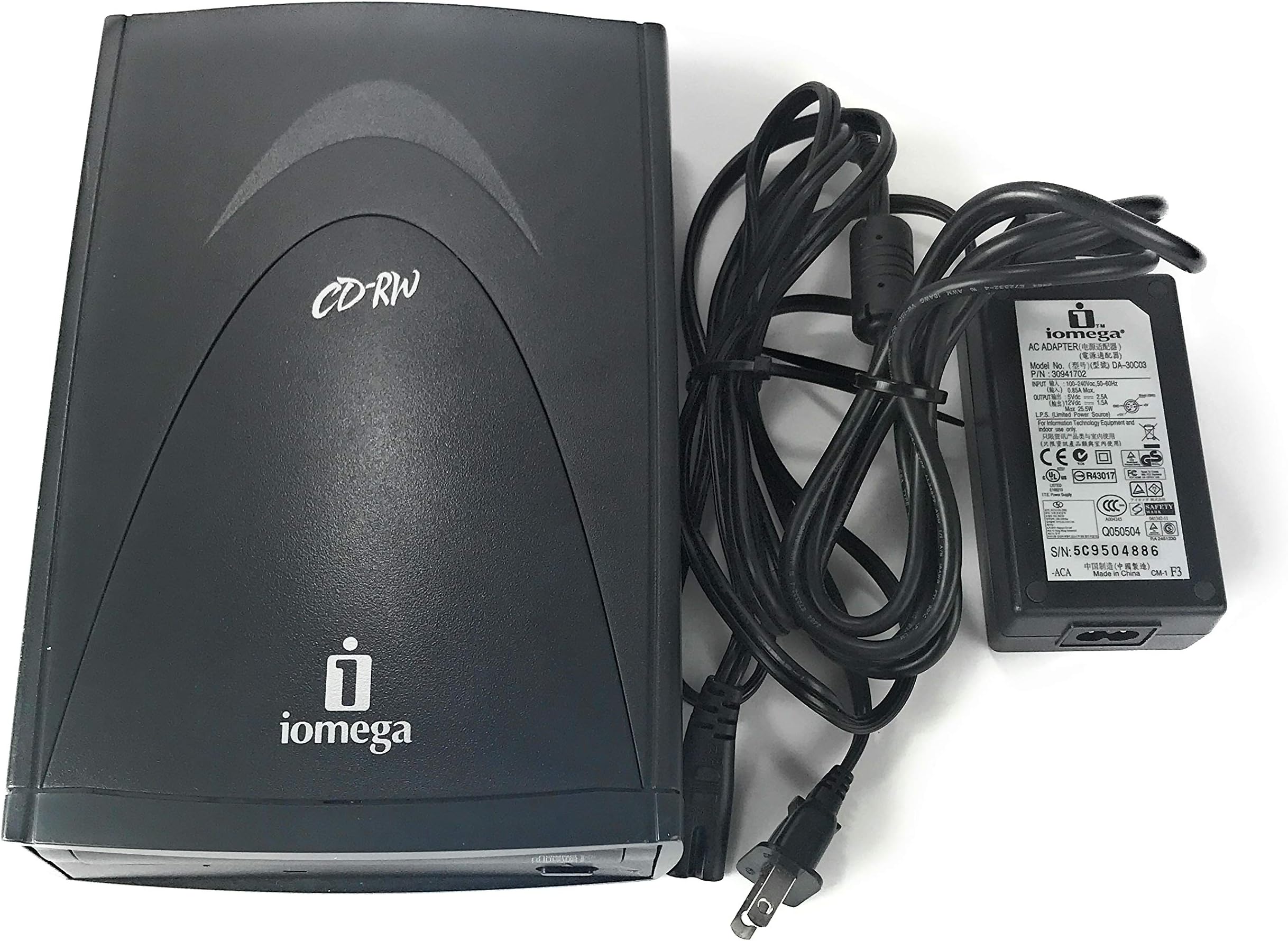 Iomega External USB 2.0 52x24x52 CD-RW Drive