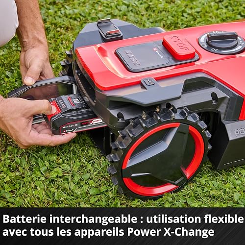 Einhell Robot-Tondeuse FREELEXO 500 Power X-Change (18 V, Commande par app. Mobile, IPX5, mises à Jour Over-The-Air (OTA) par WiFi, avec matériel d’Installation pour 500 m² et Batterie 2,5 Ah Plus) - 5