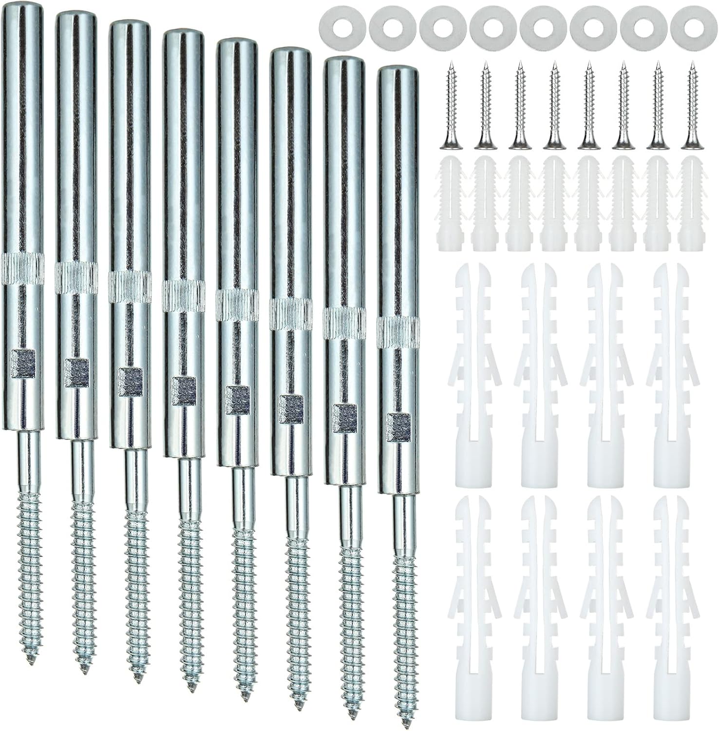 MIVIDE 8PCS 120mm Concealed Shelf Supports Brackets, Hidden Floating