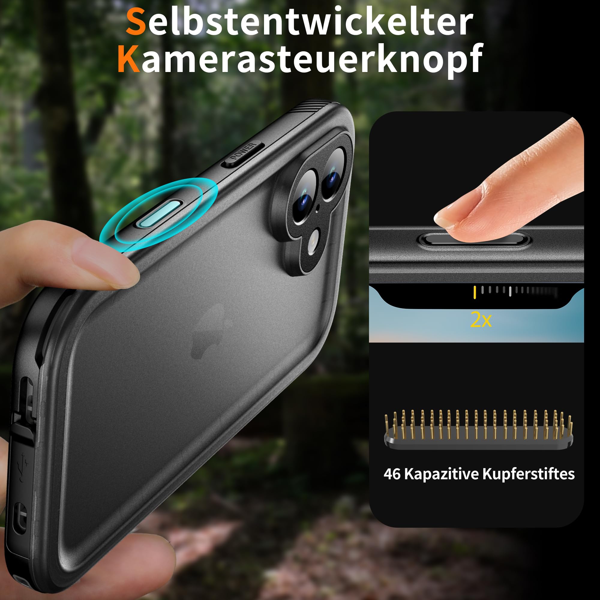 Cozycase 1S-Knopf Wasserdicht Handyhalterung Fahrrad Für iPhone 17 | Anti-Diebstahl Hülle Handy Halter Motorrad Lenker Rennrad Mtb Ebike Bike Phone Holder Mount Fahrradhalterung IP68 Waterproof