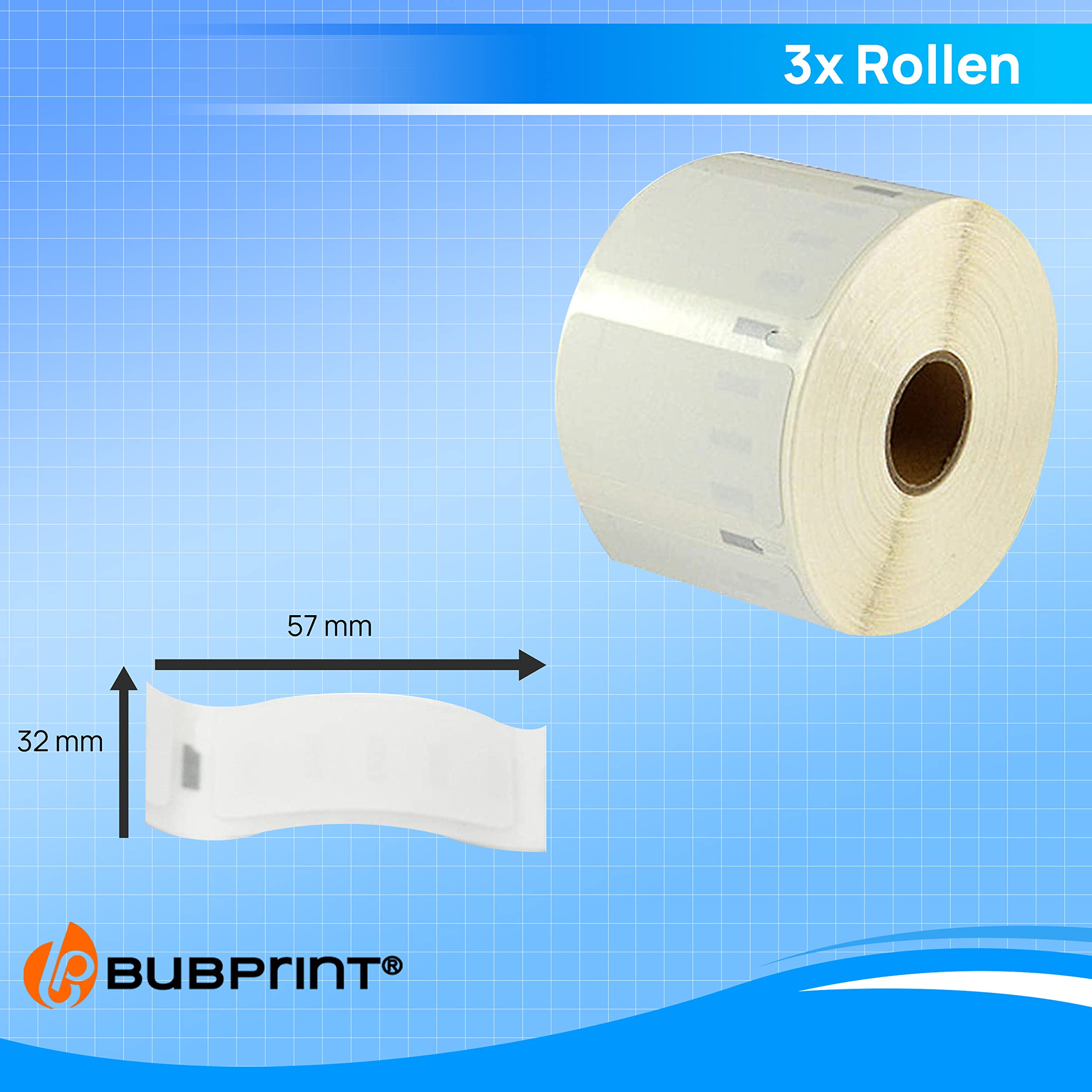 Powerwerk - 1 Rolle 11354 Selbstklebende Etiketten Kompatibel mit DYMO