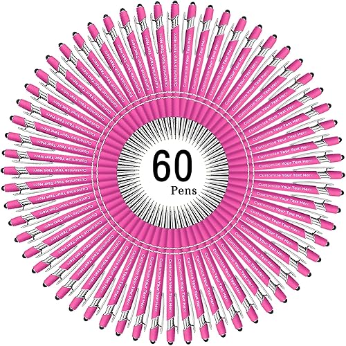 Vista 98 de Aolun Bolígrafo personalizado, bolígrafo grabado personalizado con lápiz capacitivo, metal suave al tacto, introduce el nombre, logotipo o mensaje