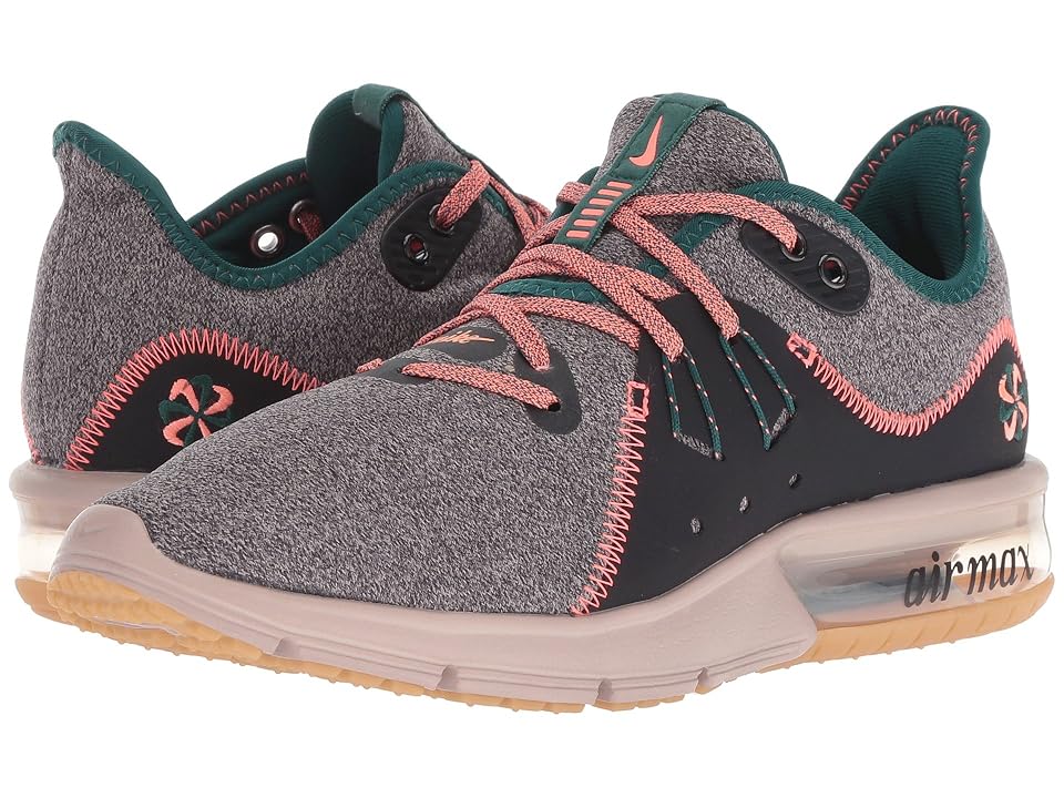 

Nike Air Max Sequent 3 Premium (Oil Grey/Bright Mango/Diffused Taupe) Women's Running Shoes, Gray