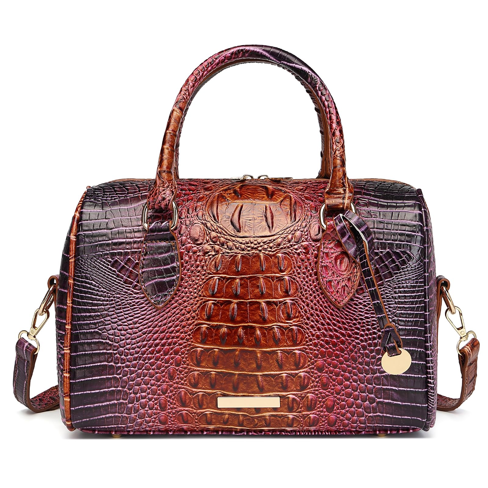 Makcr Joacbv Top-Handle Crocodile Purses For Women Crossbody Leather Bags Trendy Large Capacity Tote with Shoulder Strap