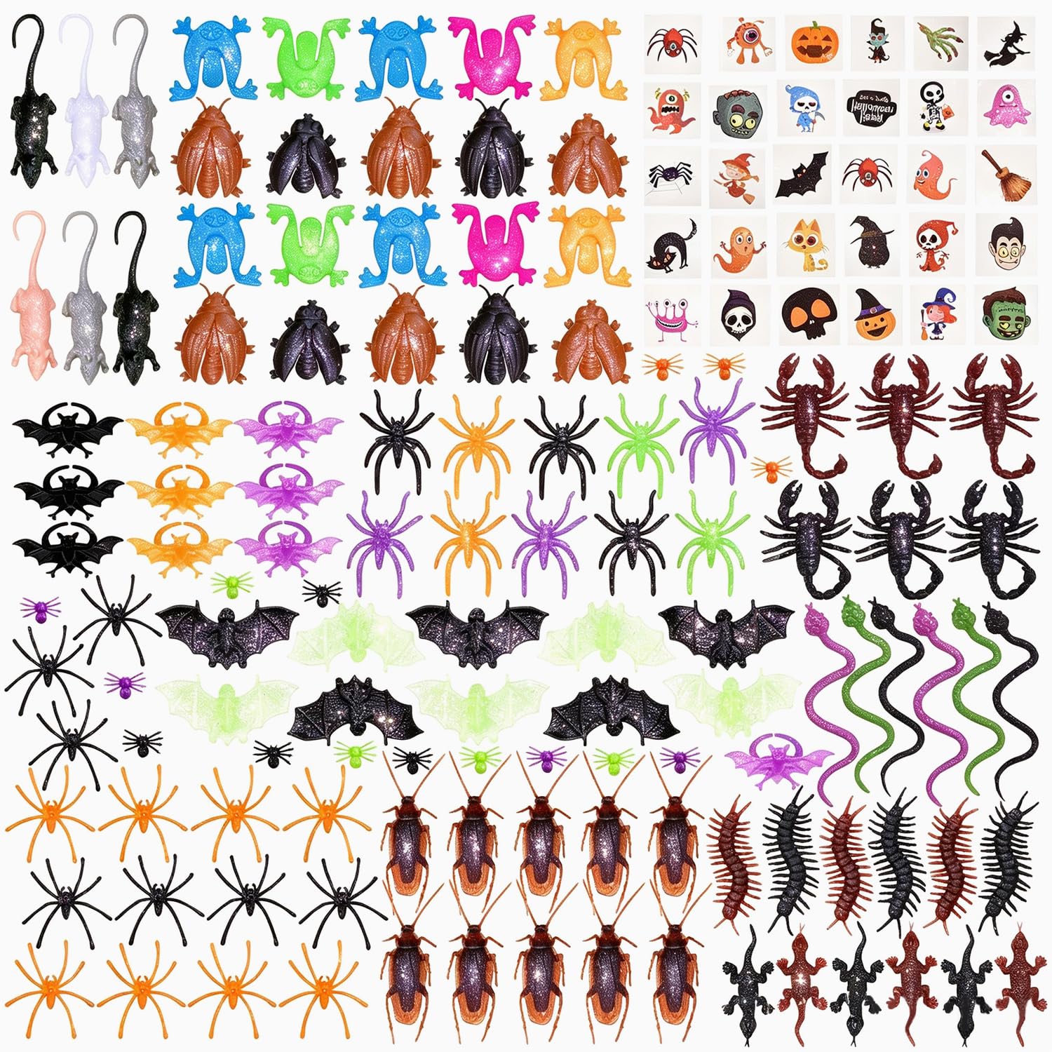 Spiritzohic Halloween Party Bag Fillers Halloween Party Favors Halloween Pinata Stuffers Goody Bags Fillers Prizes Toys Assortment Toys Classroom Prizes Rewards,Toy Bulk Party Bag Fillers-150PCS