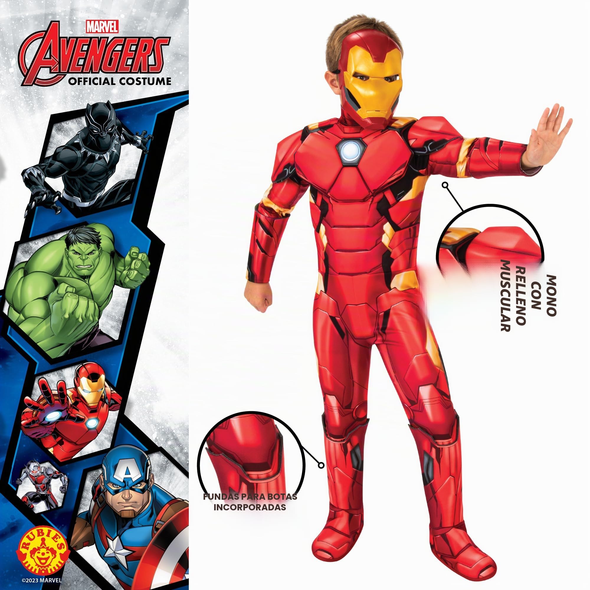 Rubie's Official Marvel Avengers Iron Man Deluxe Child Costume, Kids Superhero Fancy Dress