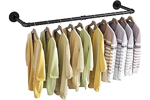 38.4in Industrial Wall Mounted Garment Rack