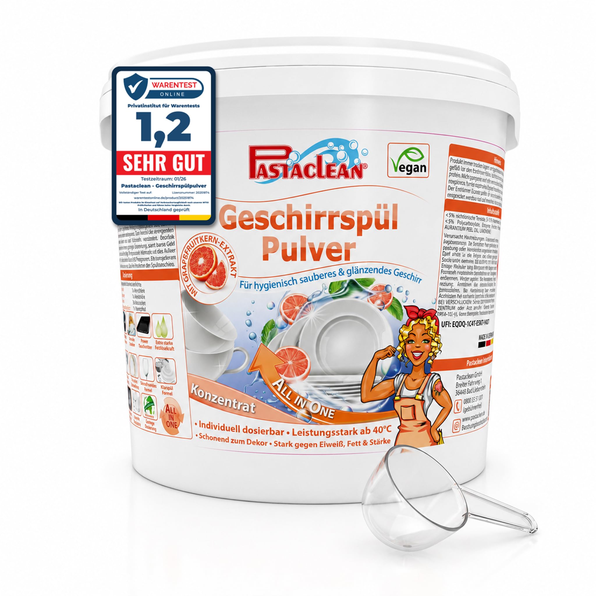 Pastaclean Poudre pour lave-vaisselle - 2 kg
