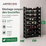 ARTECSIS Cantinetta Portabottiglie in Plastica Modulare 48 Bottiglie Nero - 3