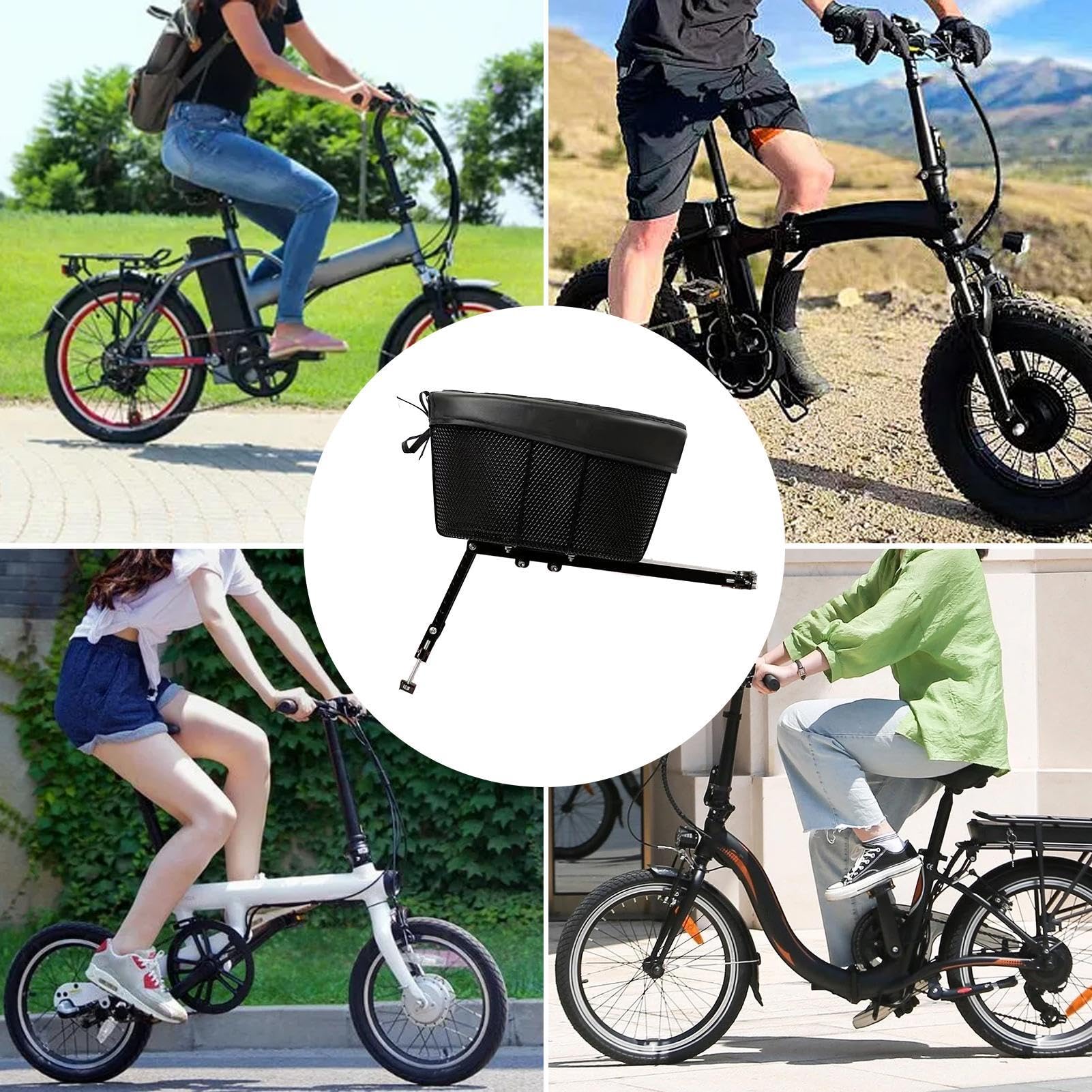 Lenkerkorb für Hunde, Fahrrad-Haustierkorb - Fahrradkorb - Wasserdichter, Faltbarer, Abnehmbarer Korb, vielseitig einsetzbar für kleine Haustiere