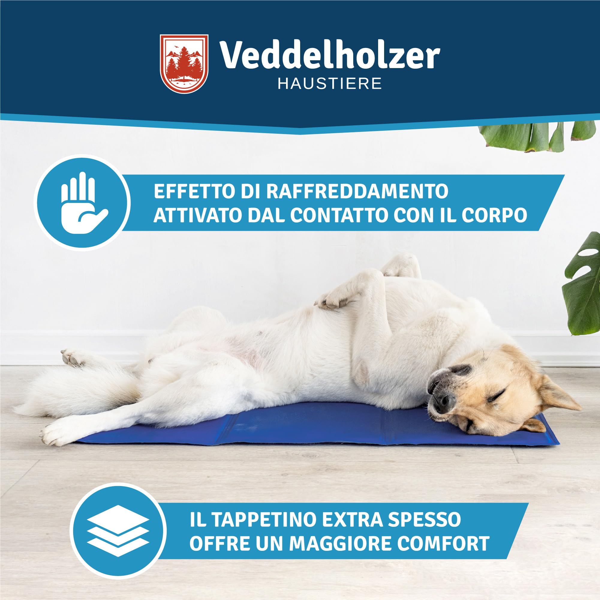 Veddelholzer Tappetino refrigerante (L) auto-raffreddante senza elettricità, perfetto per l'estate e i viaggi, piccolo, medio e grande