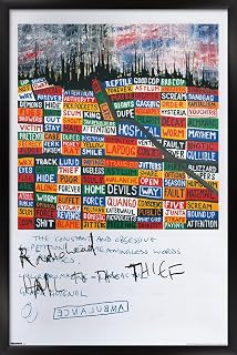 Trends International Radiohead - Hail to the Thief Scribble Wall Poster, 22.4L x 14.7W, Black Framed Version