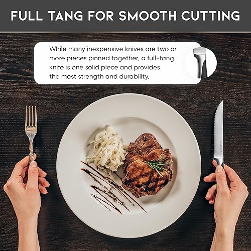 Miniatura 6 de Bellemain - set de cuchillos para carne de acero inoxidable, 4 piezas