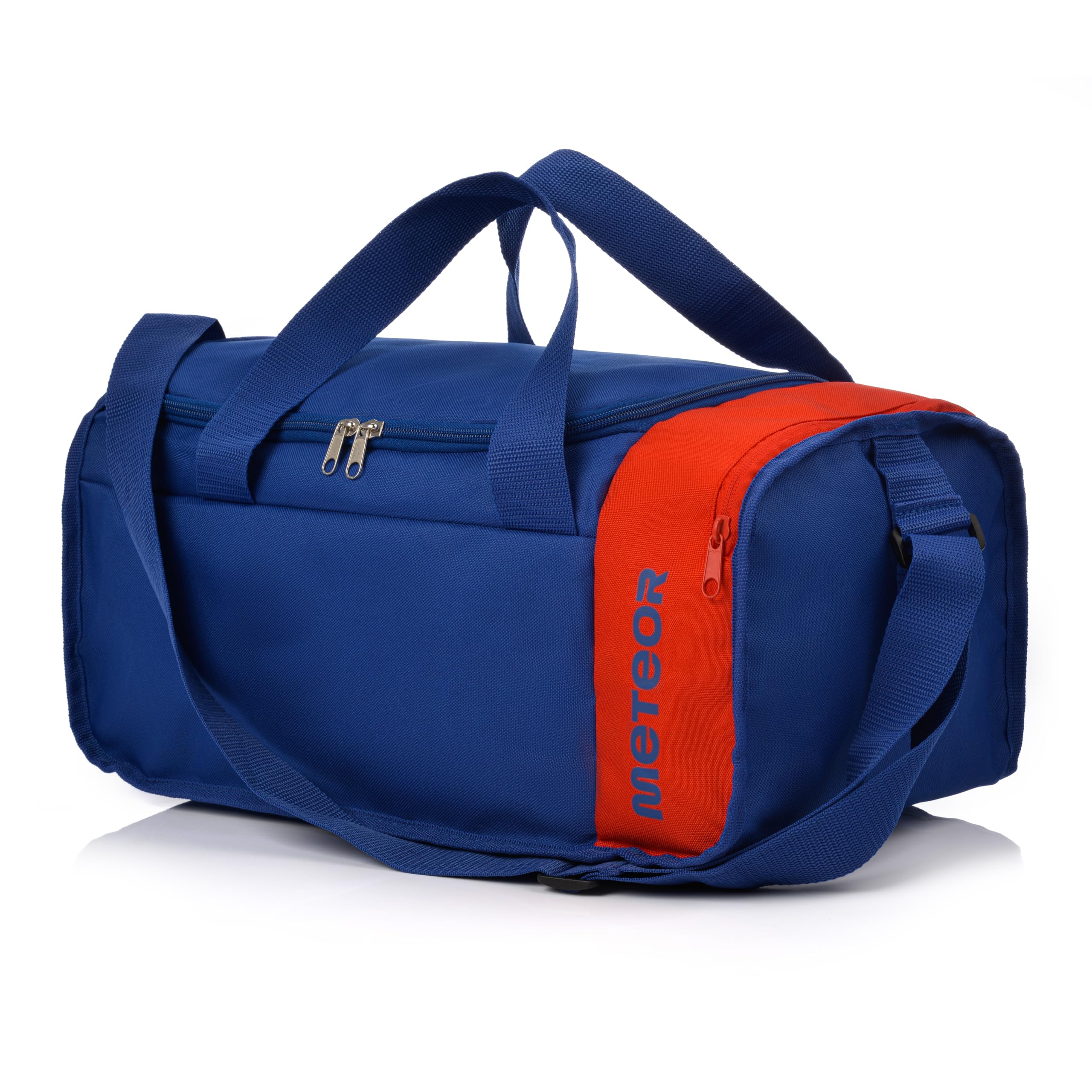 Meteor - Sports Duffel Bag – Cabin Size Travel Holdall for Gym – Lightweight PE Bag with Shoulder Strap & Shoe Pocket – Shoulder Bag - Gym Accessories – Blue/Raspberry - 20 L — image 1