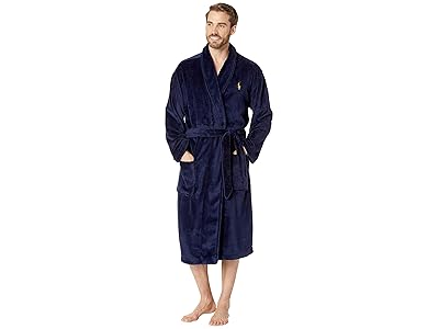 Polo Ralph Lauren Microfiber Plush Long Sleeve Shawl Collar Robe Men