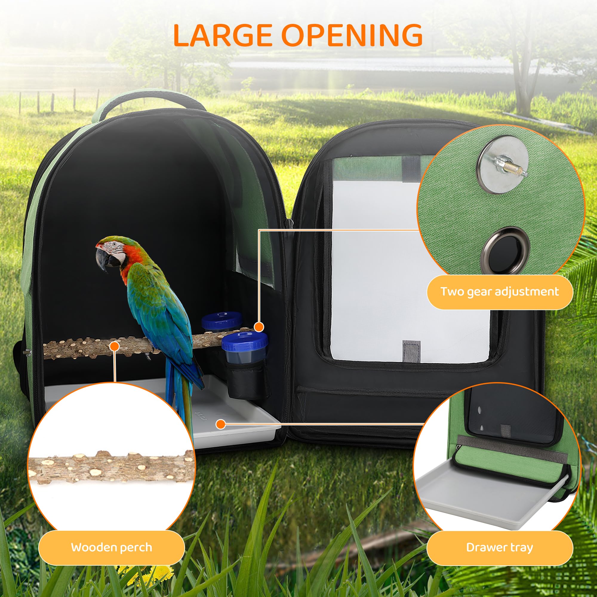 Gabbia Per Uccelli Piccola QDPJ Zainetto Per Pappagallo, Borsa Per Il  Trasporto Con Uccelli, Traspirante, Gabbia Per Il Trasporto Trasportino Per  Uccelli