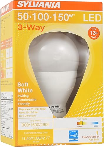 Miniatura 4 de SYLVANIA - Bombilla LED equivalente a 100 W, lámpara A21, eficiente 17 W, blanco suave 2700 K, 1 paquete