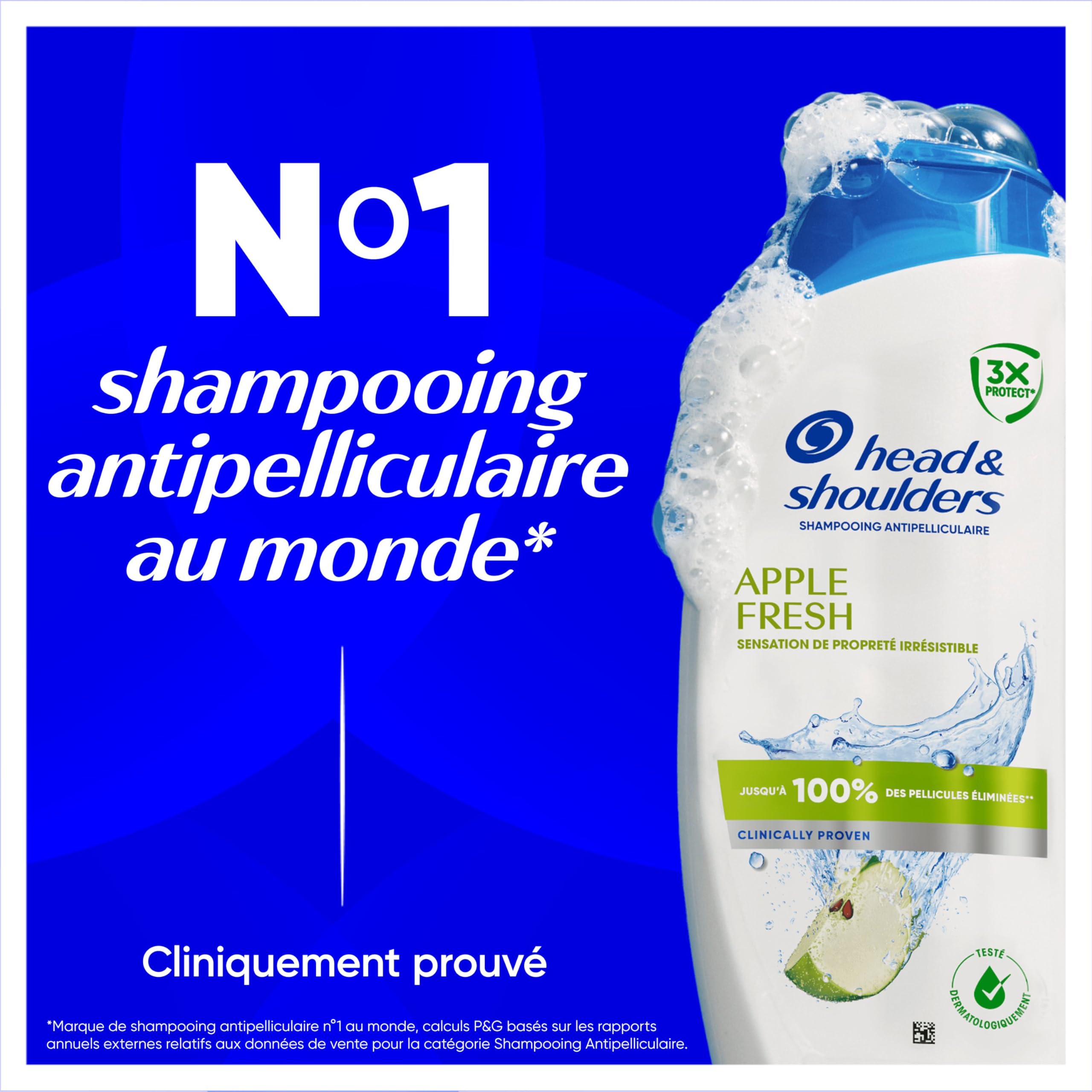 Head & Shoulders Apple Fresh Shampoing Antipelliculaire 1000ml Pompe