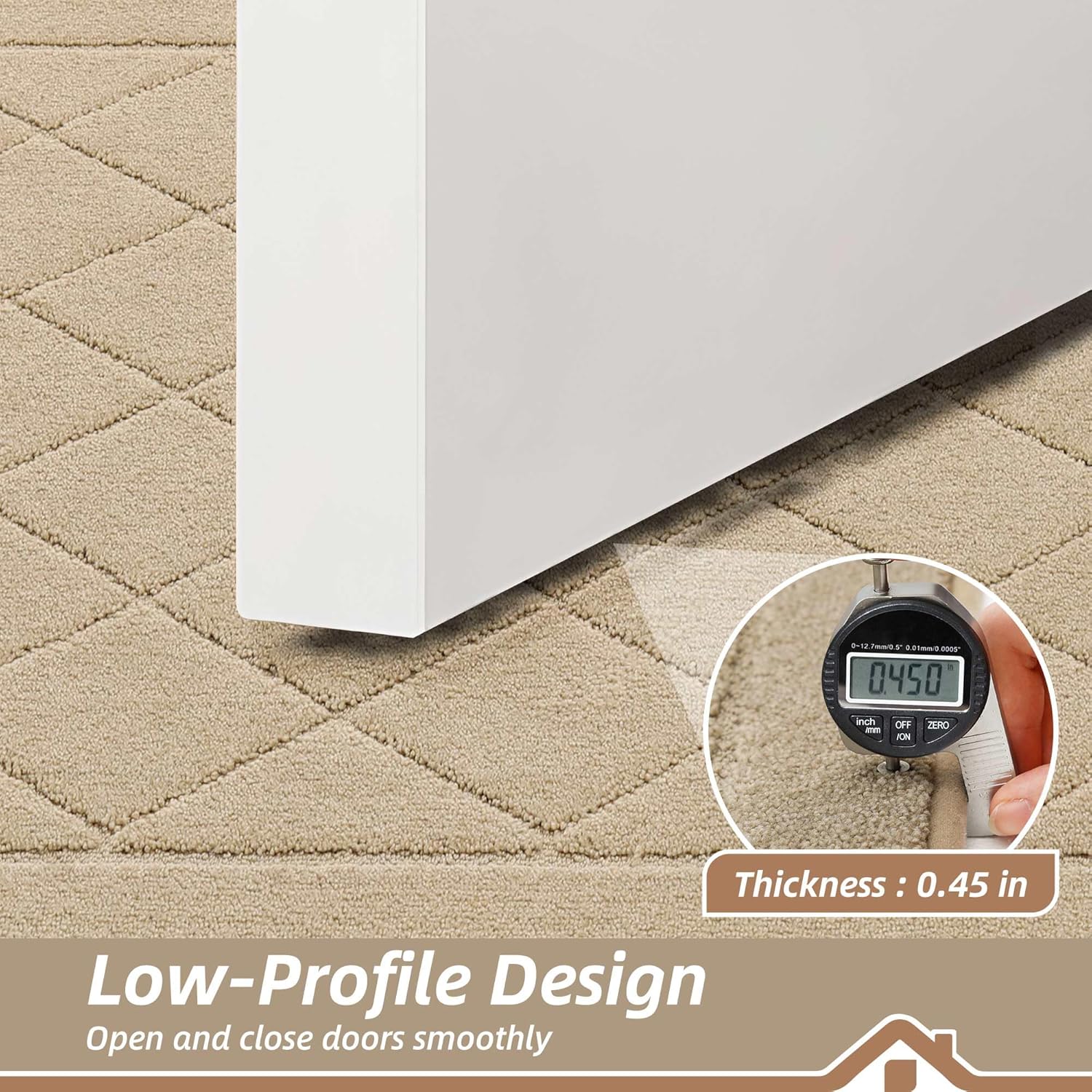 BEQHAUSE Dirt Trapper Door Mat 24" x 36", Doormat Non-Slip Entryway Rugs Washable, Dog Door Mat Stain Resistant and Absorbent Welcome Floor Mat for Front Back Door, Mud Wet Shoes & Paws, Warm Beige