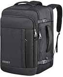 Carry On Backpack&comma; 50L Travel Backpack&comma; Luggage Backpack TSA Flight Approved Laptop Backpack for Men & Women&comma; Large Expandable 40L Daypack Lightweight Business Weekender Bag&comma; Black