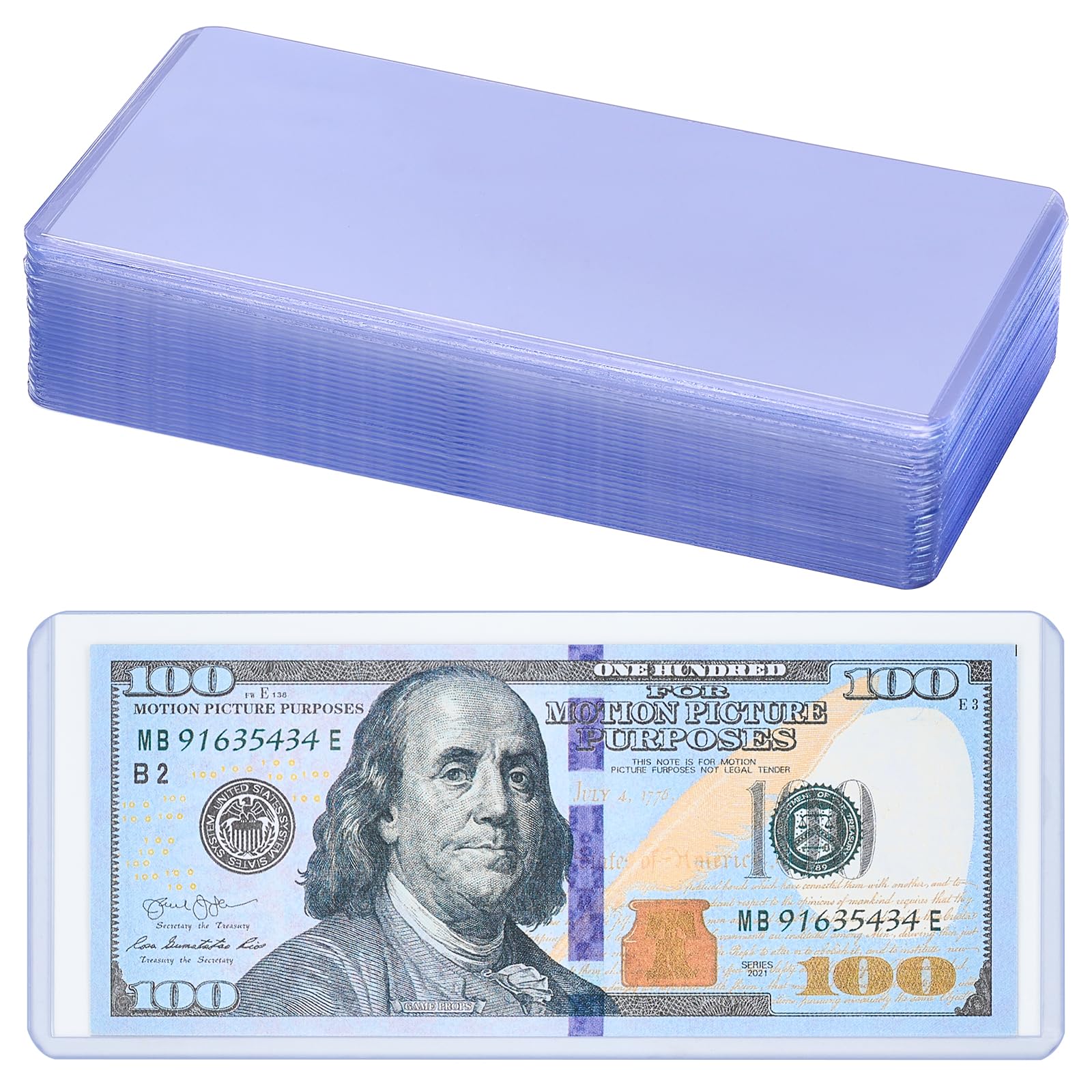 Jutieuo 10 Pack Dollar Bill Holders - Clear PVC Currency Protectors For Collecting - View #9
