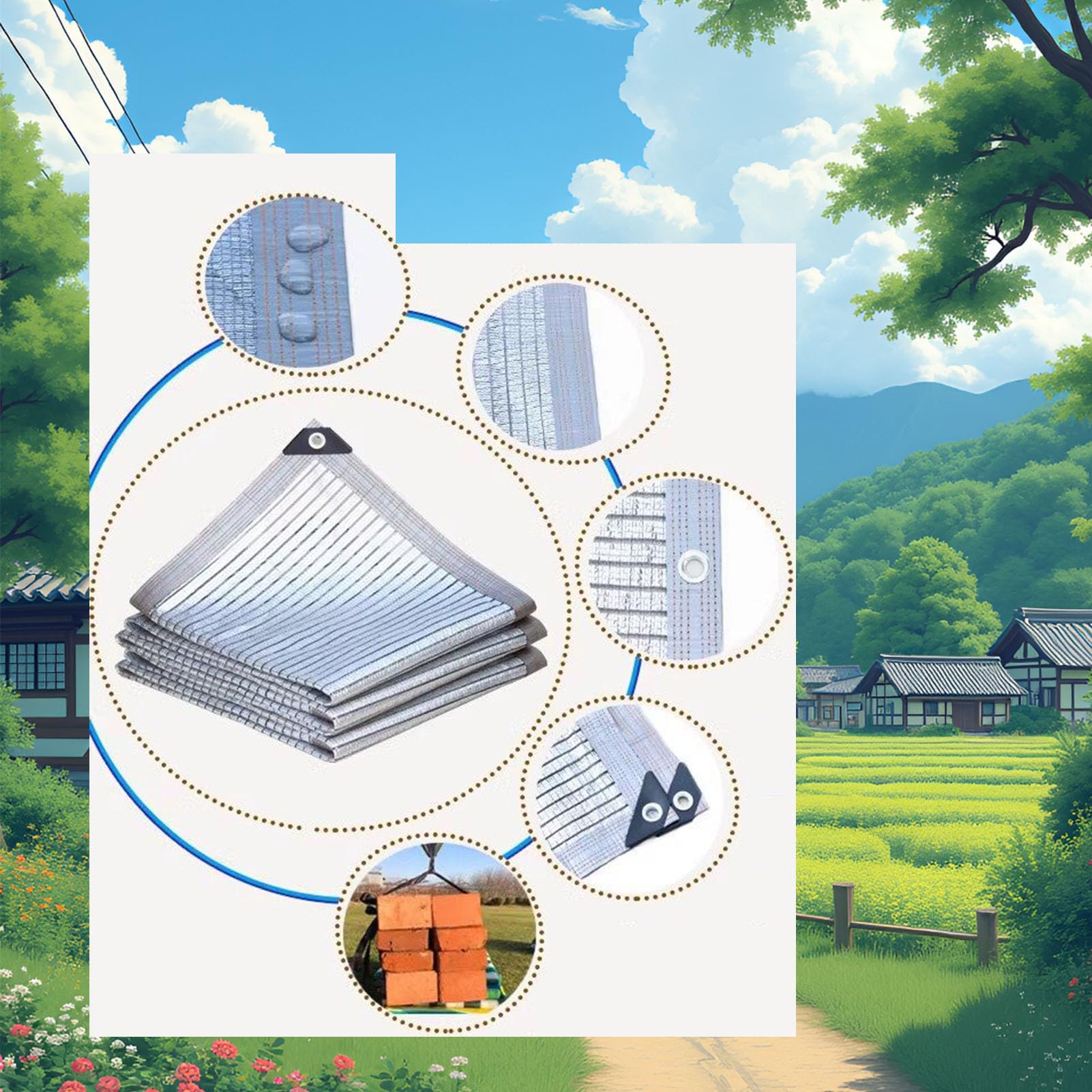 「お値下げ致しました」農業用遮光ネット(ネットタイプ)① Amazon.co.jp: シルバー遮光ネット 3mX4m 遮光率75%~85% [農業用遮光