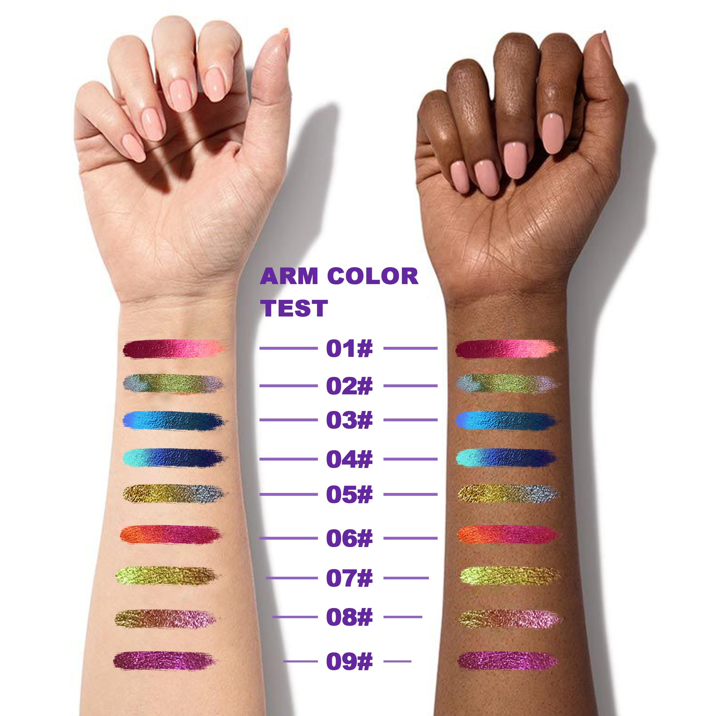 Maydear Chamäleon-Lippenstift, langlebiger, wasserfester, bunter, diamantschimmernder Lipgloss für Frauen und Mädchen, Make-up-Set